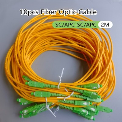 1/2/3/5/10pcs Fiber Optic Cable SC/APC-SC/APC 2M  Simplex Mode Indoor FTTH
