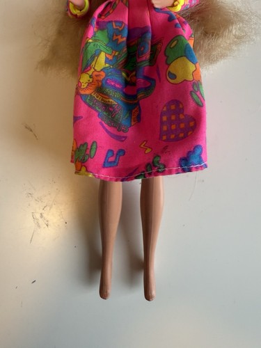 Blonde Barbie Doll Mattel 1991 Vintage Disco Dress - Good Condition Talking - Picture 4 of 10