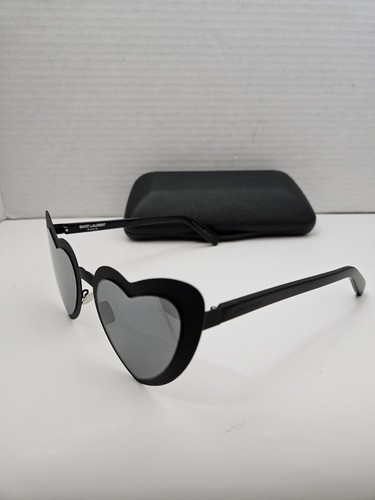 SAINT LAURENT LOULOU 196 SL196 Black Matte Heart Sunglasses - Picture 2 of 8