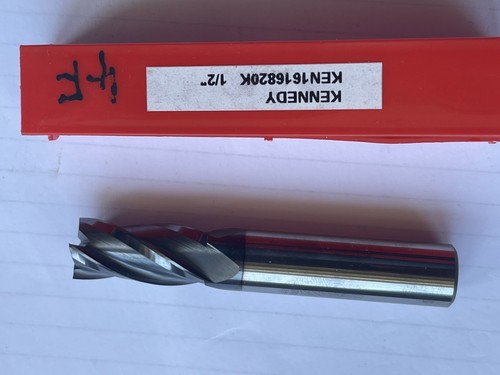 1/2 INCH SOLID CARBIDE END MILL, NEW CONDITION, TiAIN COATED.