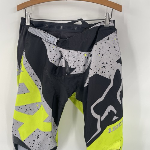Fox Racing 180 Motocross Pants - Mens Size 34 -Neon Green Paint Splatter Pattern - Picture 2 of 21
