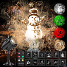 12 in 1 Christmas Projector Light Outdoor, 3D Dynamic Decoration Light with 4 Co