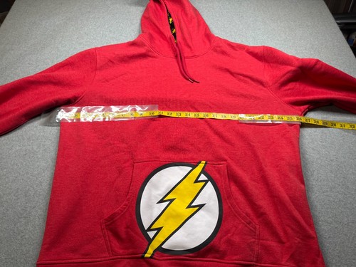 Six Flags The Flash XXL Pullover Hoodie Graphic Red/Gold - Picture 5 of 6
