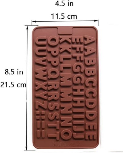 Letter Silicone Chocolate Mould Alphabet Silicone Molds 2PCS Non-Stick LETTER - Picture 3 of 7