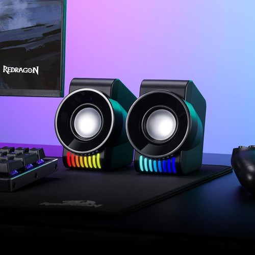 Redragon GS514 PC Gaming Speaker, 2.0 Channel Stereo Desktop Computer Speaker wi - Photo 4/9