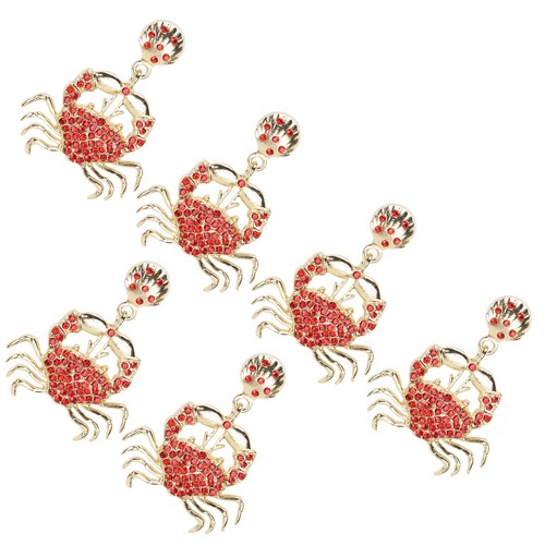 3 Pairs Earrings Little Crab Drop Dangle AllMatch Fashion Trend Jew Fit - Picture 8 of 12