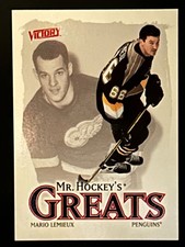 AUTOGRAPHED 2001-02 VICTORY UPPER DECK Mr. HOCKEY'S GREATS HOCKEY CARDS