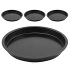  4 Pcs Pizzastahl Für Backofen Runde Backform Backpfanne -Tablett