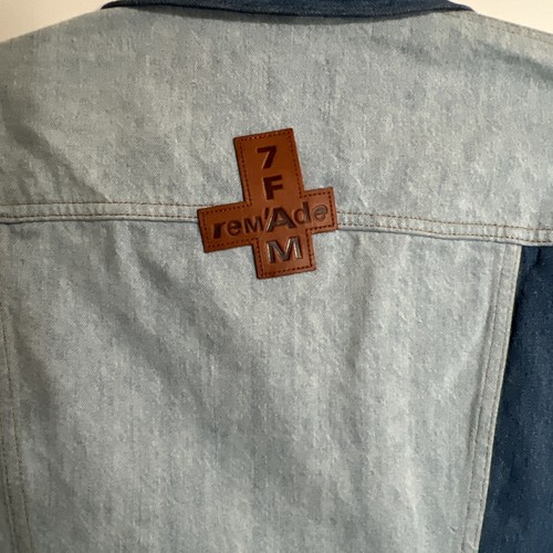 7 FOR ALL HUMANITY x MARQUES ALMEIDA Mujer Chaqueta Denim Dobladillo Crudo Grande Y2K Nueva Con Etiquetas - Imagen 5 de 7