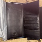 Mercedes Benz Leather Credit Card Business Card Holder Black Tall Wallet Mint !