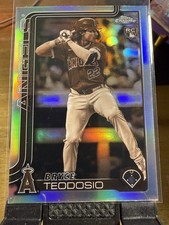 2025 Topps Chrome #198 Bryce Teodosio Sepia Refractors Sepia Refractors RC