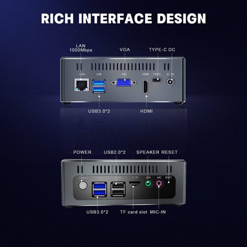 Mini Pc I5 8279U Desktop-Computer Windows 10 Pro Wifi+BT HDMI SSD 4TB RAM 32GB - 第 5/8 張圖片