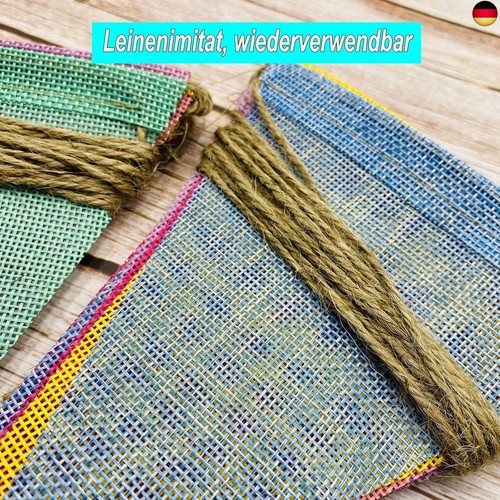 2 Stück Bunt Wimpelkette Wimpelbanner Wimpelgirlande Outdoor Girlande Deko für H - Bild 5 von 5