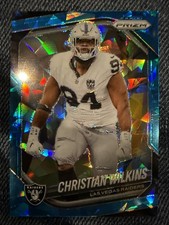 2025 Prizm FOTL Christian Wilkins #40 Blue Ice /99 SP Raiders Mint 🔥💎🏈