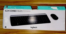 Logitech MK470 Slim Wireless Keyboard and Mouse Combo for Windows PC - Graphite