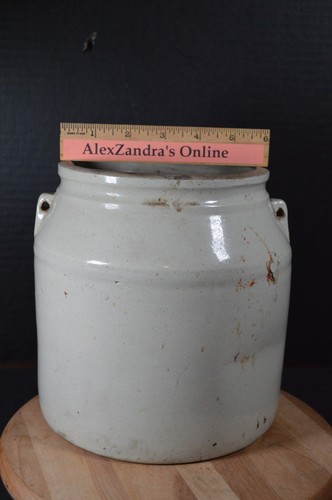 Vintage Pickle Crock 7 1/2” High Dented - Picture 12 of 14