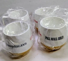 Qty 4 Plastic Thermos cups Dinex ware Pall Mall Gold, Carlton, Tareyton 100's