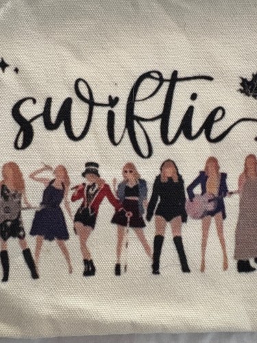 Taylor Swift “swiftie” Canvas Zip-Top Makeup Cosmetic Bag Pouch. 9” - Picture 2 of 9
