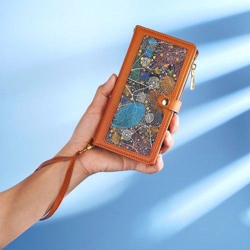Case Women/Men Zipper Luxury Leather Pattern Stand Wallet Magnetic Phone Cover - Picture 19 of 56