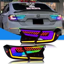 RGB Full LED Rear Tail Lights For 2018-2022 Honda Accord Sequential Animation