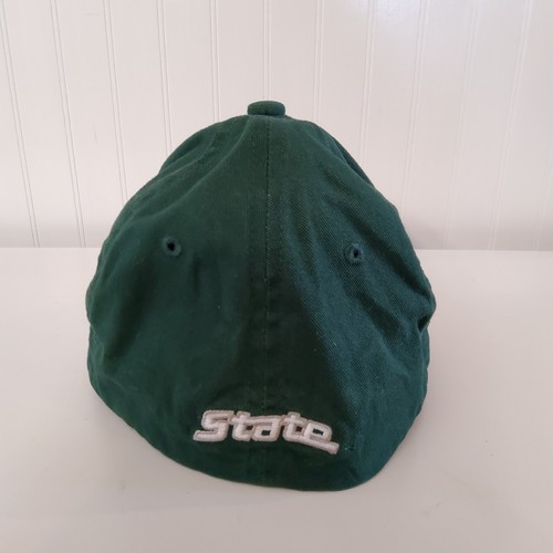 Michigan State Spartans Child Nike Hat Swoosh Flex Cap Green White Sparty EUC - Foto 7 di 12