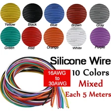 30/28/26/24/22/20/18/16awg Flexible Stranded Silicone Line 10 Color Mix Wire Kit