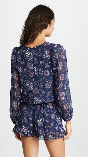 Joie Women's 247161 Dark Navy Cherita Romper Size Medium - Picture 2 of 3