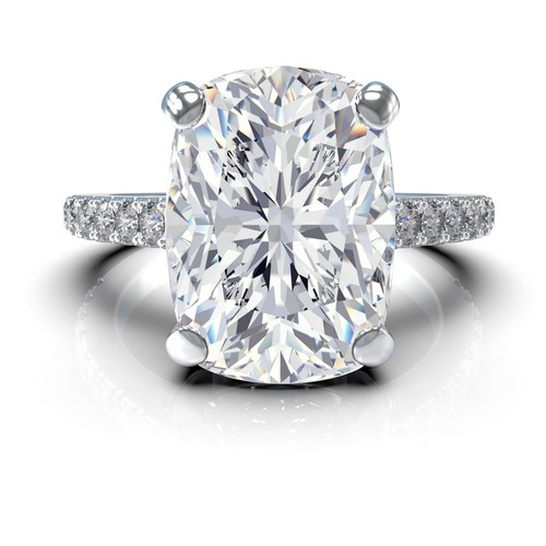 925 Sterling Silver 1.70mm Cubic Zirconia Prong Settings Engagement Ring - 第 32/37 張圖片