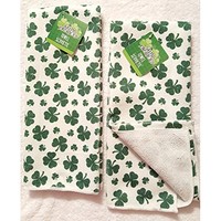 St. Patricks Day Shamrock Kitchen Bathroom Hand Towels, Set Of 2 Sale St. Patricks Day Shamrock Kitchen Bathroom Hand Towels, Set Of 2 Sale
