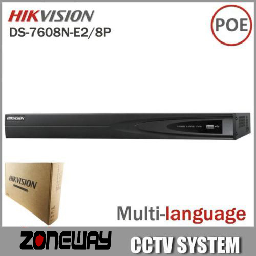 Hikvision DS-7608N-E2/8P Network NVR with 8CH& 8POE HD 5MP for IP Camera