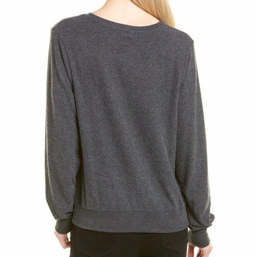 NUEVO CON ETIQUETAS Wildfox Hello Lovely Sudadera de Playa Suelta Gris Oscuro Para Mujer Pequeña - Imagen 2 de 7