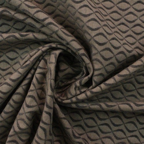 BALLARD DESIGNS INFINITY OYSTER SUNBRELLA GEOMETRIC CHENILLE FABRIC BY YARD 54"W - Picture 7 of 7