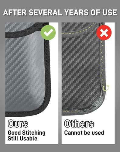 Verbesserte Faraday Tasche für Schlüsselanhänger (2er-Pack) Premium Faraday Schlüsselanhänger Schutz - Auto - Bild 6 von 9