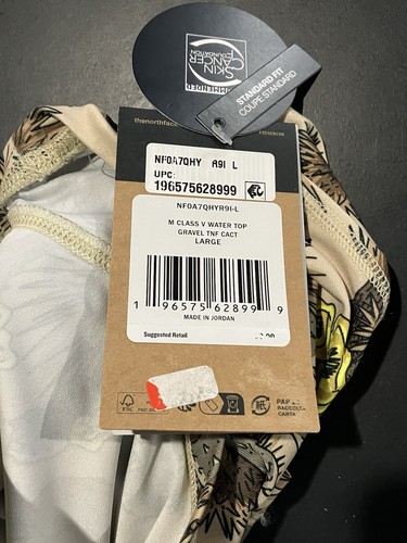 The North Face Men’s Size L Class V Water Top Shirt CACTUS PRINT NWT - Picture 3 of 4