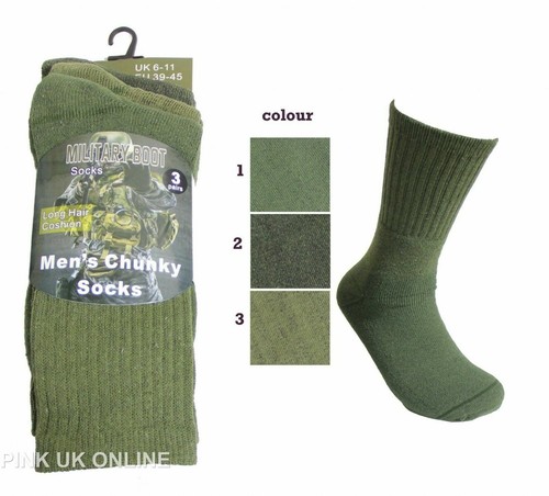 12 Pairs Mens Army Military Patrol Combat Swat Boot Chunky Hiking Socks Thermal - Picture 2 of 2