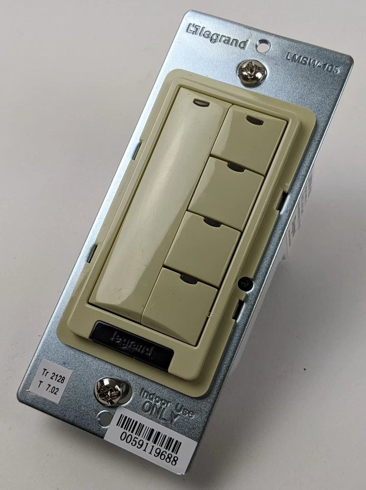 Interruptor de escena Wattstopper LMSW-105-I DLM 5 botones con infrarrojo marfil Legrand NUEVO Foto 2 de 4