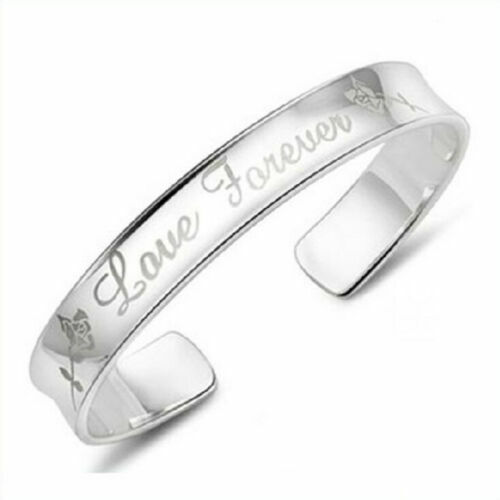 925 Sterling Silver Bangle Bracelet Women Costume Charm Jewellery Lady Love Gift - Picture 14 of 17