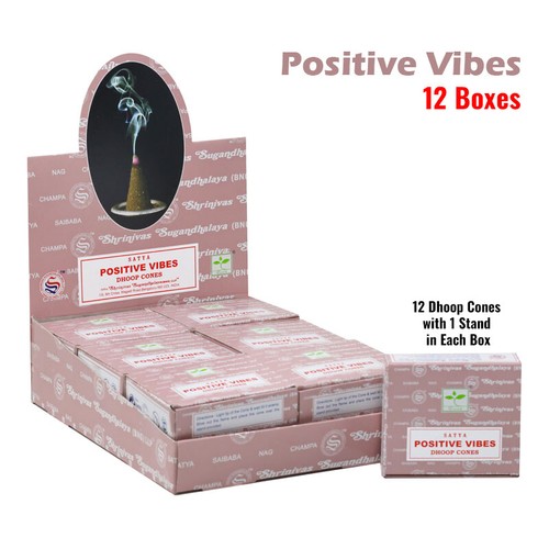 12-Pack SATYA Incense Cones Dhoop Cone Sandalwood White Sage Dragon's Blood - Picture 6 of 17