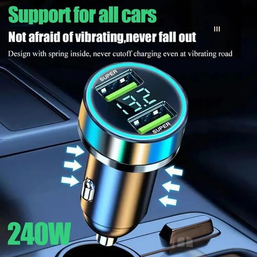 12V 24V KFZ USB Ladegerät Dual Zigarettenanzünder Pkw Auto mit Spannungsanzeige - Zdjęcie 5 z 7