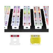 White 3mm Acrylic Embroidery Floss Bobbins,500Pcs Embroidery Thread Organizer...