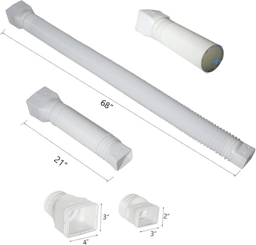 Versatile Downspout Drain Extensions - 21 to 68 Inches for Foundation Protection - Picture 7 of 8