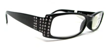 Corinne McCormack Black Frames with Jewels Reading Glasses MADISON BLK +2.50