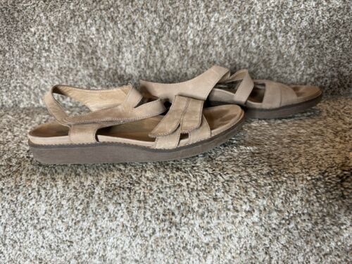 ABEO Zetta Tan Leather Strappy Sandal Size 9N Adjustable Comfort - Picture 4 of 8