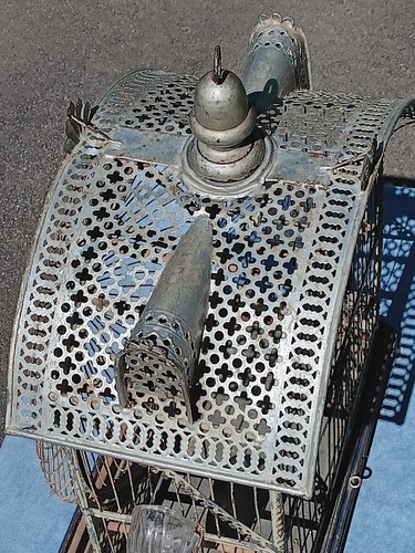 Fancy Victorian Wire Brass Bird Cage w/Wheel, Heinz Pierce + Buffalo NY 1880 - Picture 12 of 22