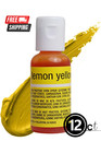 Chefmaster Lemon Yellow Liqua-Gel Food Coloring 0.7oz 12Pk Vegan
