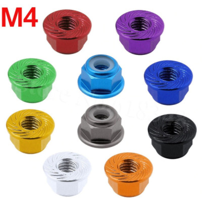 4x Metall M4 Sechskant Radmutter Selbstsichernde Kontermutter Für 1/10 RC Auto