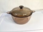 Corning Vision Ware Pyrex Amber 5 Qt 4.5L Dutch Oven Stock Pot & Lid