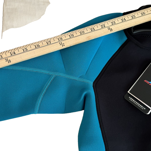 DIVE and SAIL Women's Full Body Wet Suit size L Neoprene/Nylon Black / Cyan NWT - Picture 10 of 18