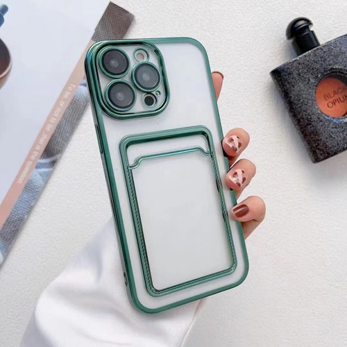 Clear Case With Card Slot Holder For iPhone 15 14 13 12 PRO MAX Phone Cover - Picture 10 of 16