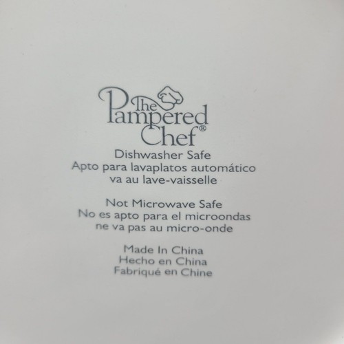 The Pampered Chef Set of 4 Dessert Plates 1996 Celebration White Gold - Picture 4 of 6